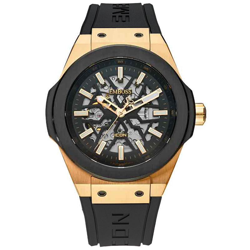 שעון אמבוס EMBOSS ICON SKELETON EMICSKRBBSB000