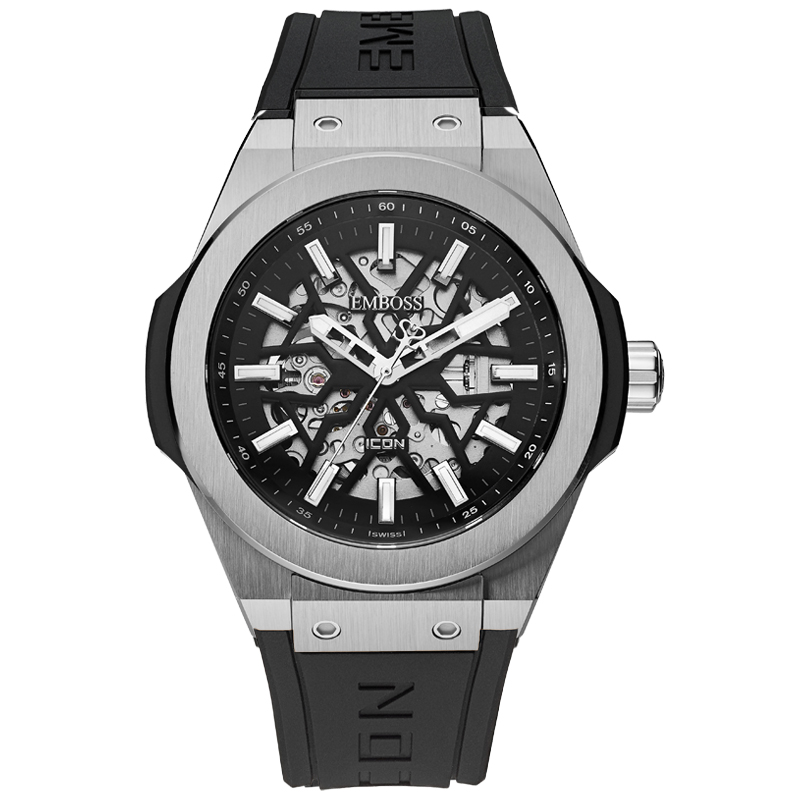 שעון אמבוס EMBOSS ICON SKELETON EMICSKSSBSB000