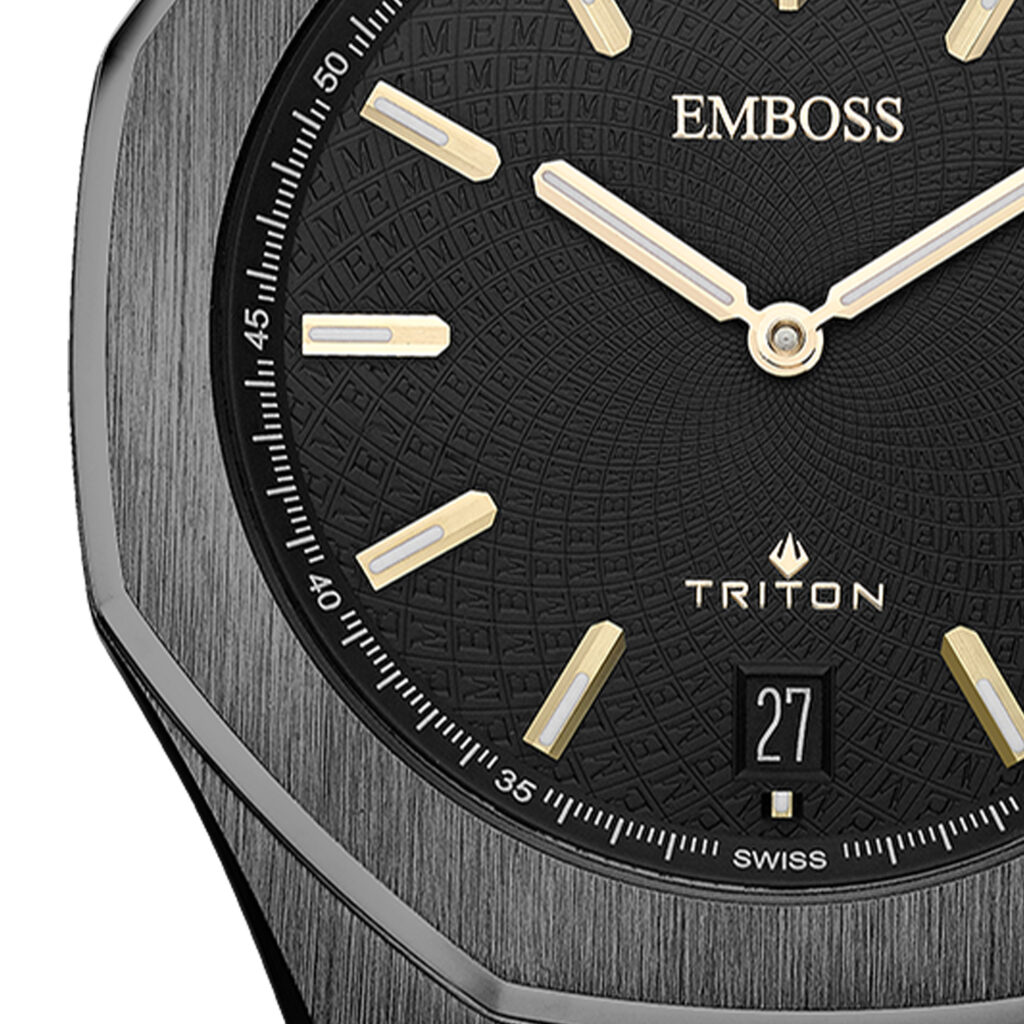 שעון אמבוס EMBOSS TRITON SLIM EMTRSLBKBMB000 – תמונה 2
