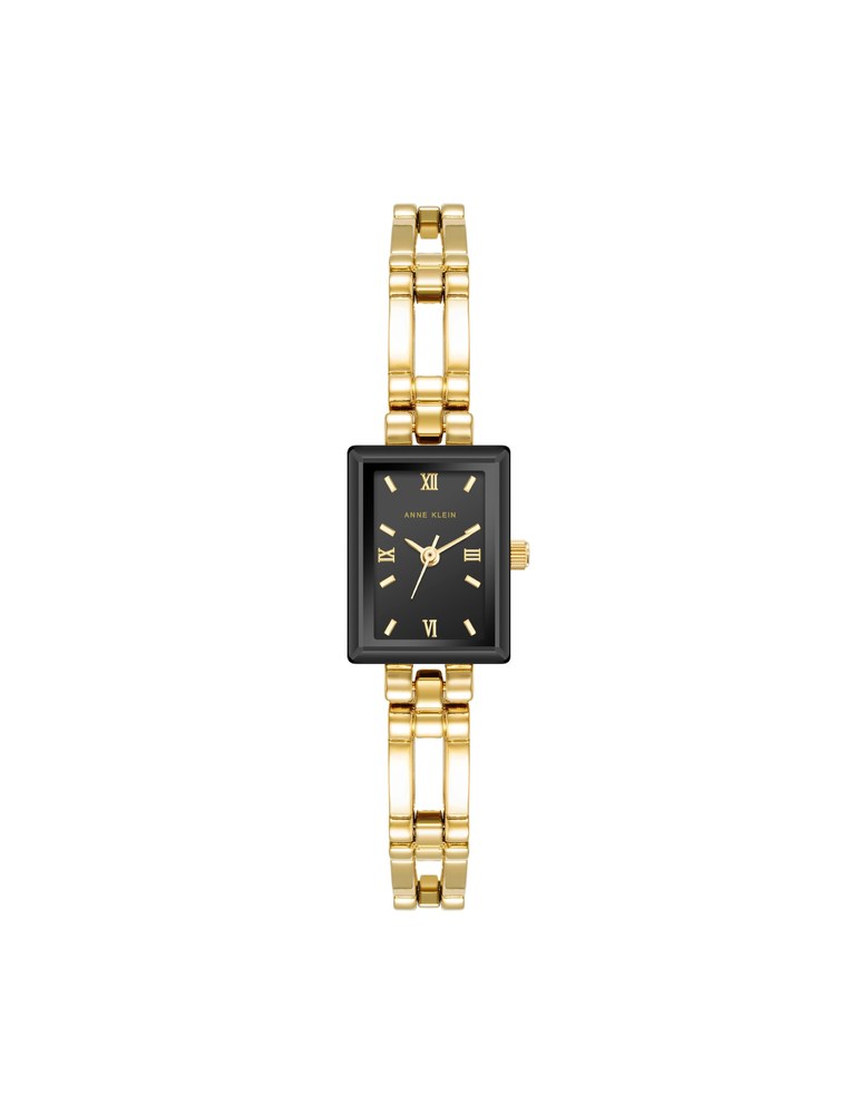 שעון נשים אנה קליין ANNE KLEIN Rectangular Case Bangle Bracelet Watch 10/4898BKGP
