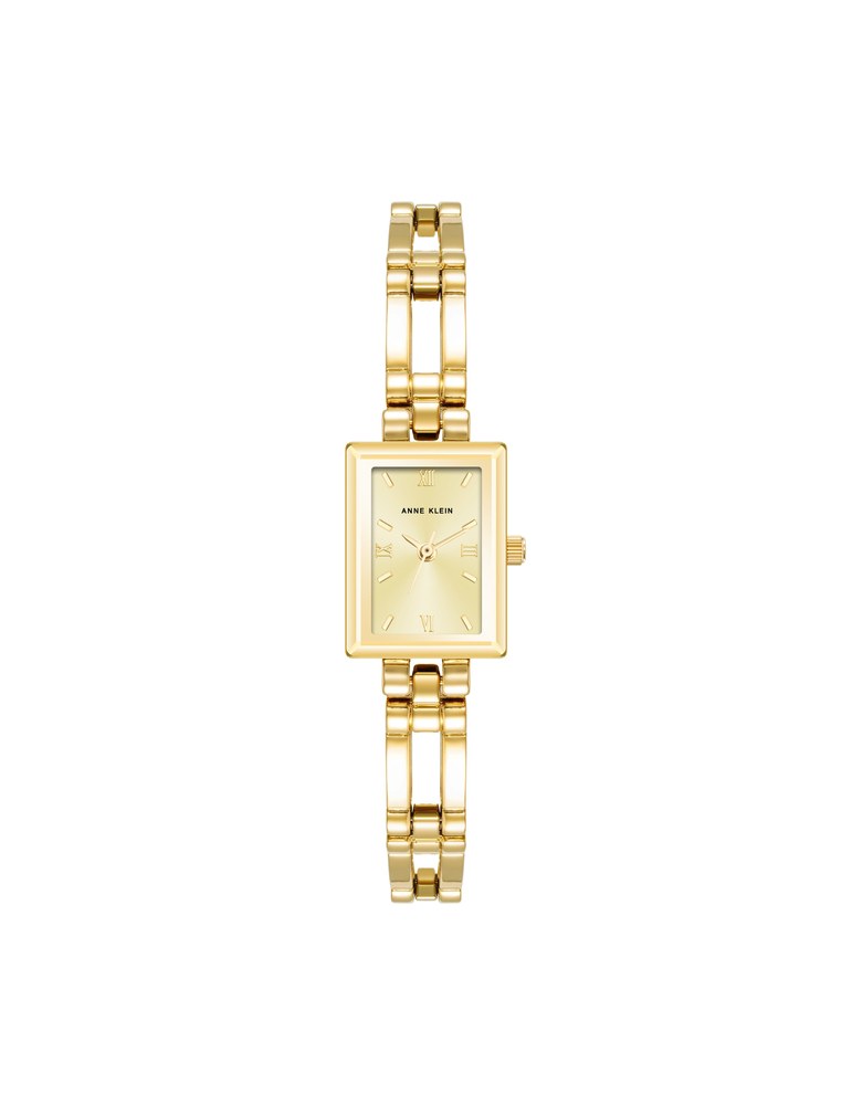 שעון נשים אנה קליין ANNE KLEIN Rectangular Case Bangle Bracelet Watch 10/4898CHGP