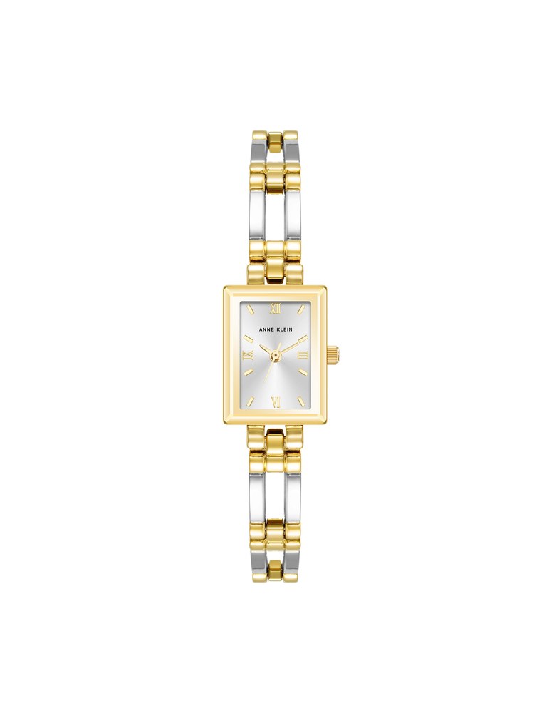 שעון נשים אנה קליין ANNE KLEIN Rectangular Case Bangle Bracelet Watch 10/4899SVTT