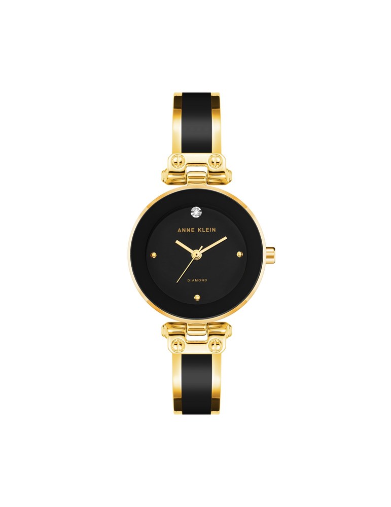 שעון נשים אנה קליין ANNE KLEIN Diamond Accent Bangle Watch AK/1980BKGB