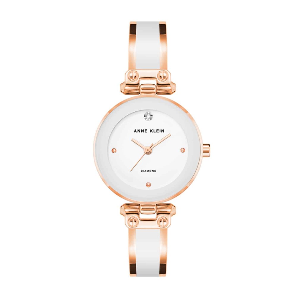 שעון נשים אנה קליין ANNE KLEIN AK/1980WTRG – לוח לבן
