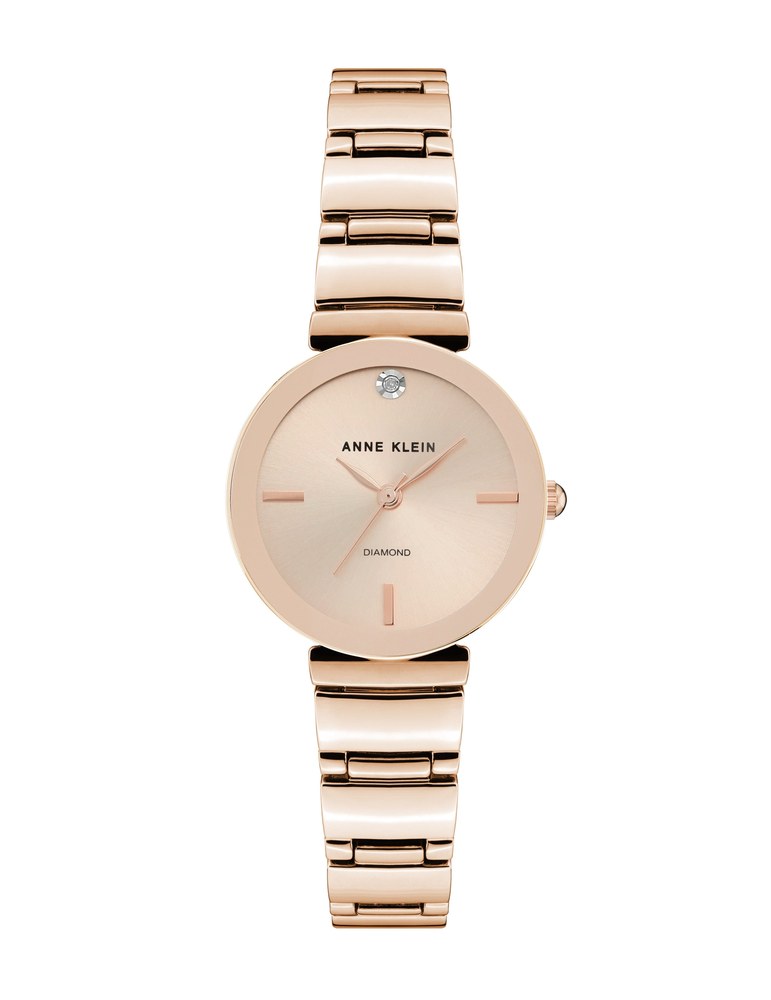 שעון נשים אנה קליין ANNE KLEIN Diamond Accented Classic Bracelet Watch AK/2434RGRG