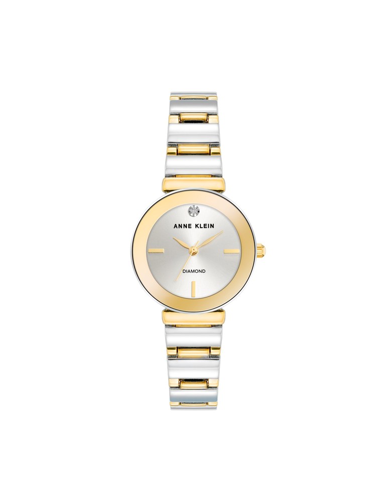 שעון נשים אנה קליין ANNE KLEIN Diamond Accented Classic Bracelet Watch AK/2435SVTT