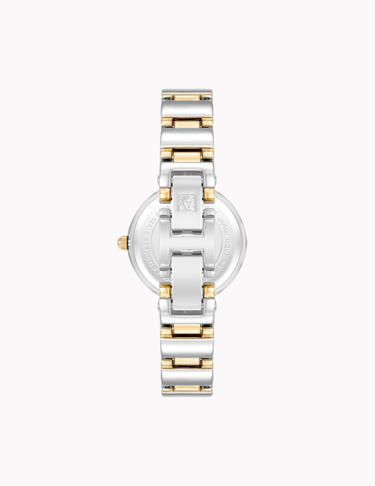 שעון נשים אנה קליין ANNE KLEIN Diamond Accented Classic Bracelet Watch AK/2435SVTT – תמונה 3