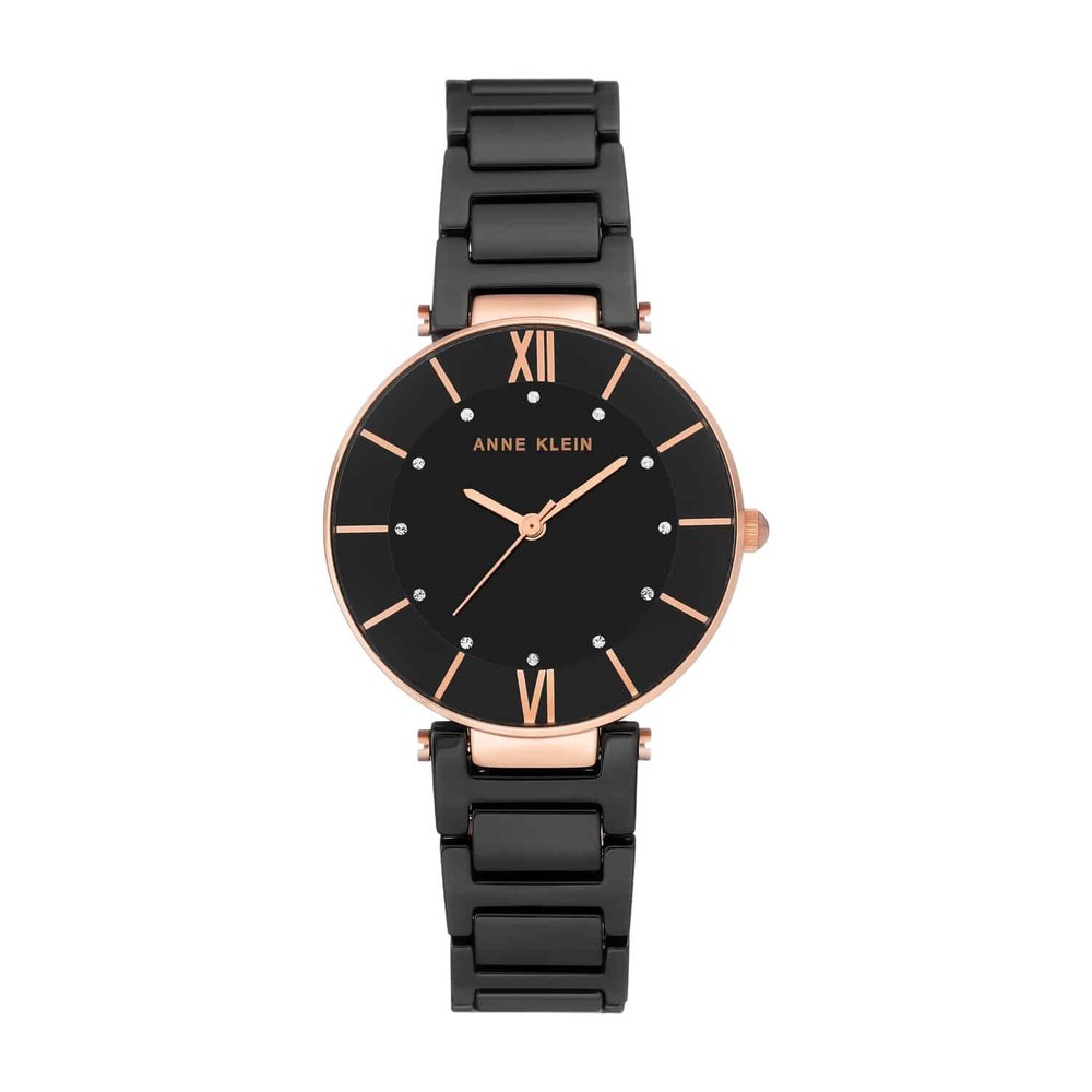 שעון נשים אנה קליין ANNE KLEIN AK/3266BKRG – לוח שחור