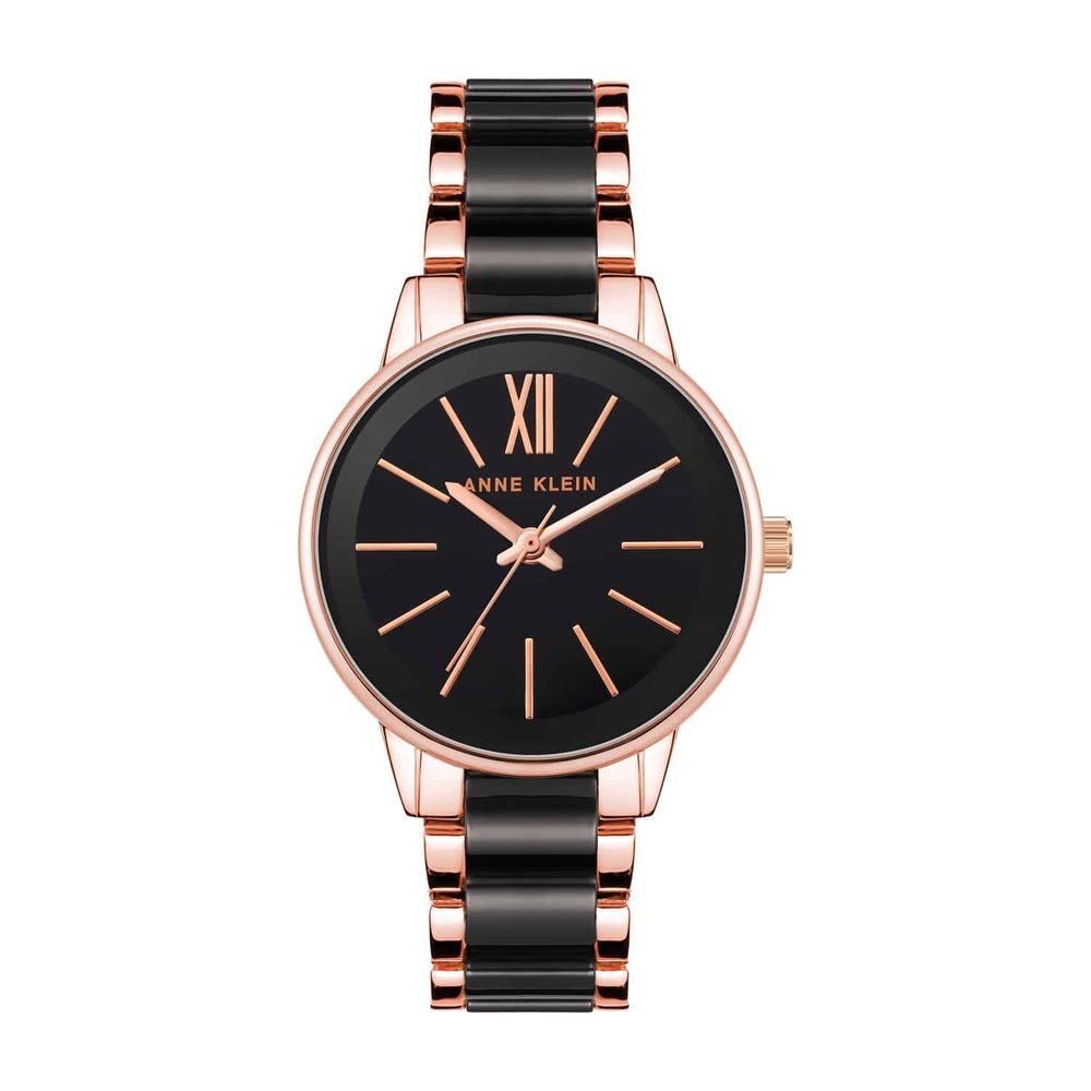 שעון נשים אנה קליין ANNE KLEIN AK/3878BKRG – לוח שחור
