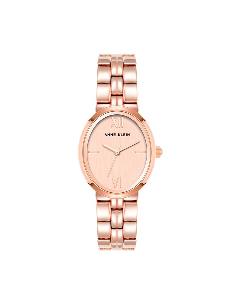 שעון נשים אנה קליין ANNE KLEIN Minimalist Oval Case Watch AK/5020RGRG