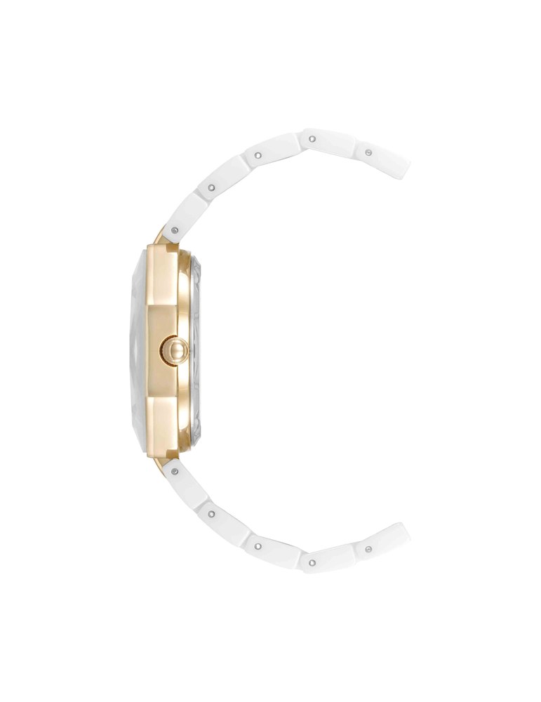 שעון נשים אנה קליין ANNE KLEIN Octagonal Ceramic Diamond Dial Bracelet Watch AK/5064GPWT – תמונה 2