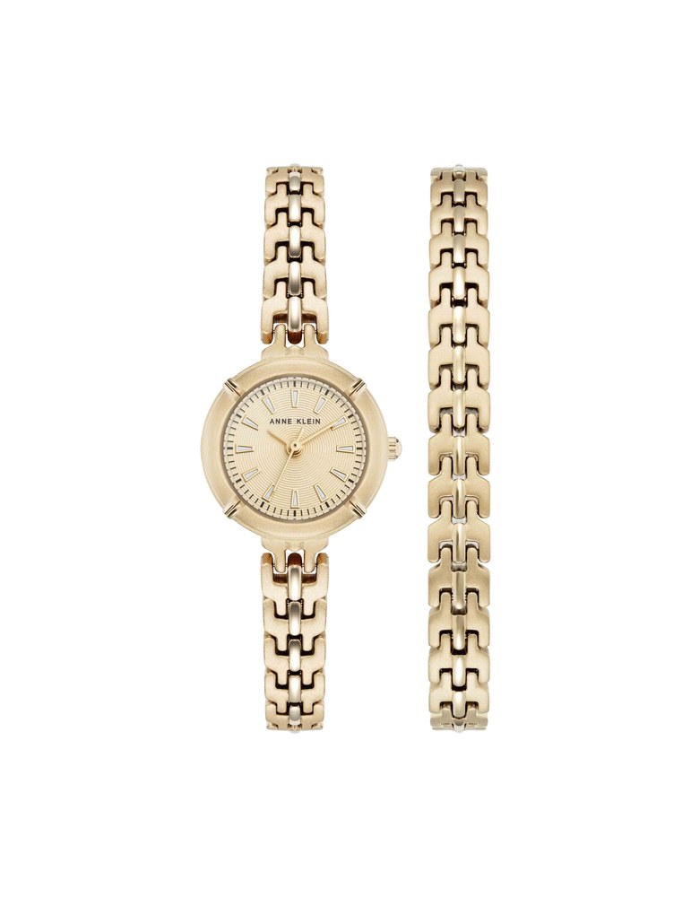 שעון נשים + צמיד אנה קליין ANNE KLEIN Modern Easy To Read Dial Bracelet Watch AK/5230GPST