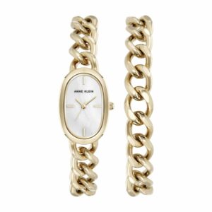 שעון נשים + צמיד אנה קליין ANNE KLEIN AK/5424GPST – לוח אם הפנינה