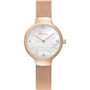 שעון נשים אובקו OBAKU Vikke Rose V241LXVWMV