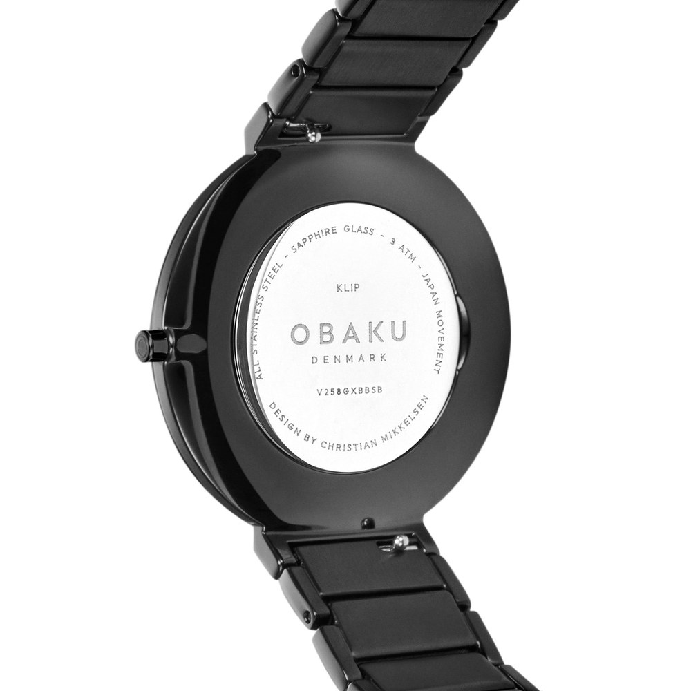 שעון גברים אובקו OBAKU Klip Dark V258GXBBSB – תמונה 4