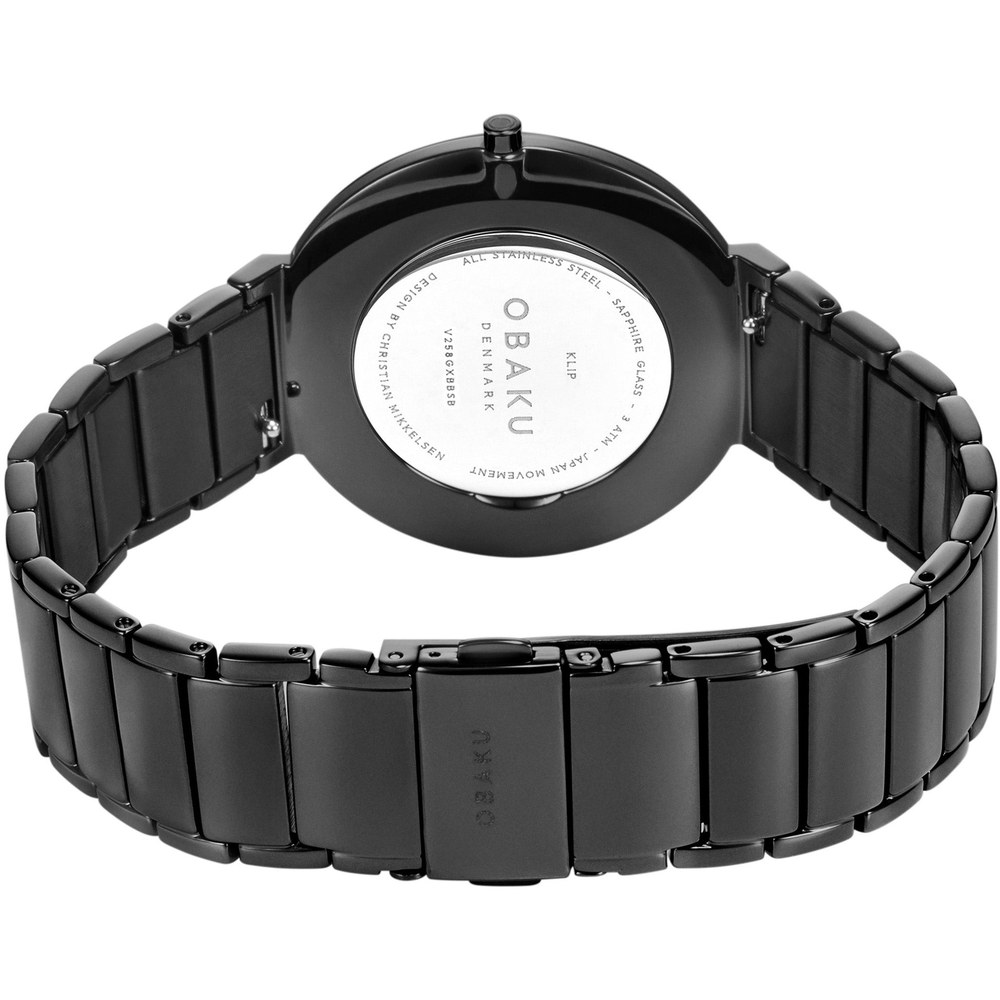 שעון גברים אובקו OBAKU Klip Dark V258GXBBSB – תמונה 5