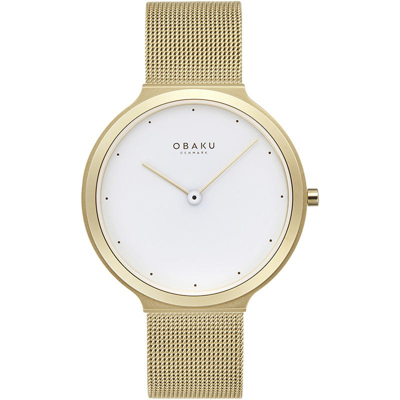 שעון נשים אובקו OBAKU Satin Lille Gold V269LXGWMG