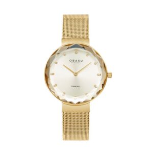שעון נשים אובקו OBAKU Facet Gold V300LXGGMG