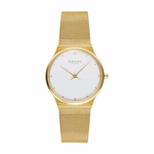 שעון נשים אובקו OBAKU Servietter Lille Gold V319LXGWMG
