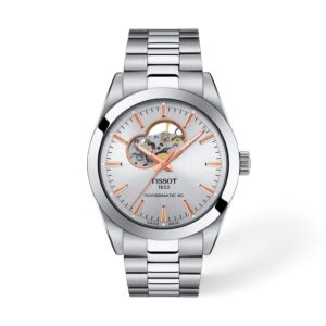 שעון גברים טיסו TISSOT Gentleman Open Heart 40mm T127.407.11.031.01