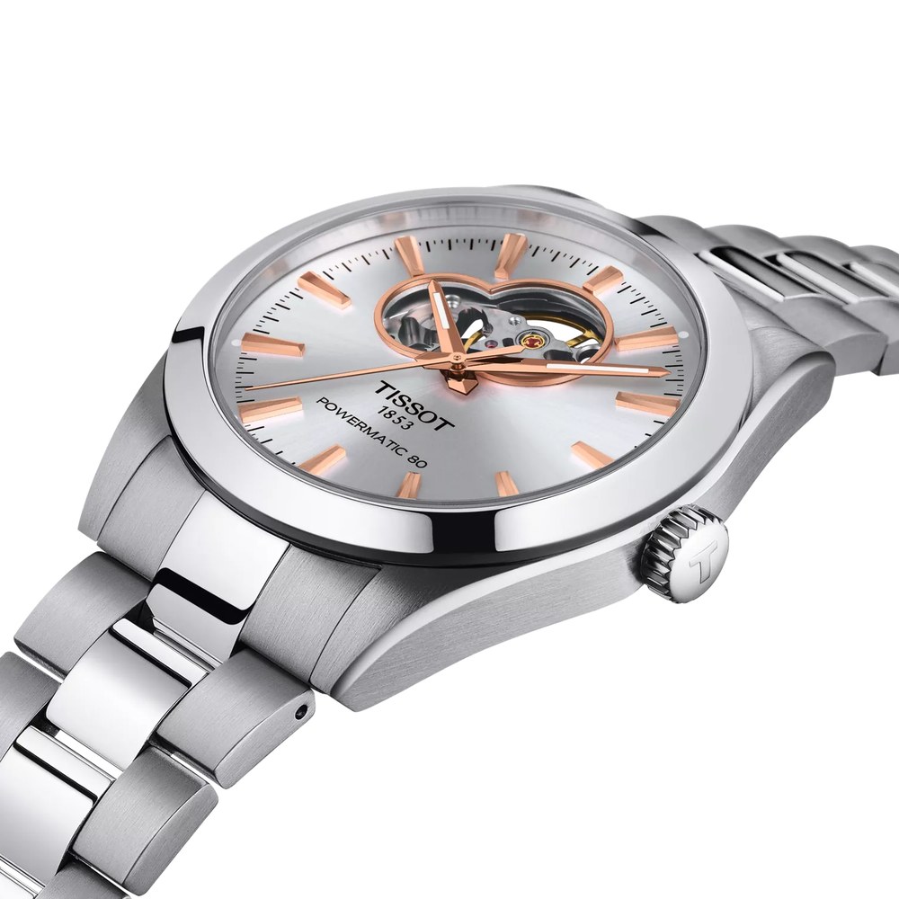 שעון גברים טיסו TISSOT Gentleman Open Heart 40mm T127.407.11.031.01 – תמונה 5