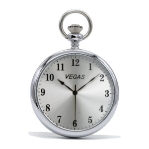 שעון כיס ורסאי Versaille 991397-2 – שעון כיס 40MM, כסוף לוח כסוף ספרות