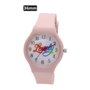 שעון ילדים ווגס Vegas 991600-14 – ורוד, לוח Lovely מספרים, 36mm