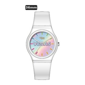 שעון ילדים ווגס Vegas 991600-27 – לבן, לוח VEGAS עם שנתות, 36mm
