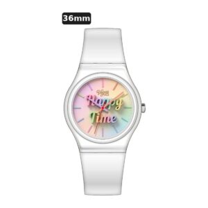 שעון ילדים ווגס Vegas 991600-31 – לבן, לוח Happy Time עם שנתות, 36mm