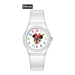 שעון ילדים ווגס Vegas 991600-32 – לבן, לוח מיני מאוס עם ספרות, 36mm