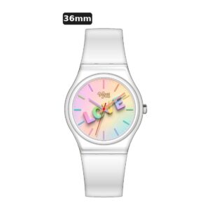 שעון ילדים ווגס Vegas 991600-34 – לבן, לוח LOVE עם שנתות, 36mm