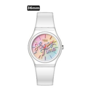 שעון ילדים ווגס Vegas 991600-35 – לבן, לוח Happy Time עם שנתות, 36mm