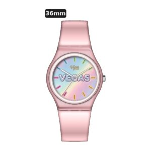 שעון ילדים ווגס Vegas 991600-39 – ורוד, לוח VEGAS עם שנתות, 36mm