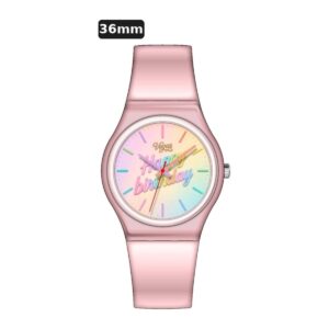 שעון ילדים ווגס Vegas 991600-42 – ורוד, לוח Happy Birthday עם שנתות, 36mm