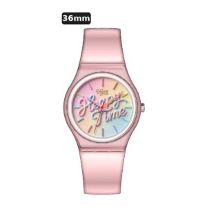 שעון ילדים ווגס Vegas 991600-47 – ורוד, לוח Happy Time עם שנתות, 36mm