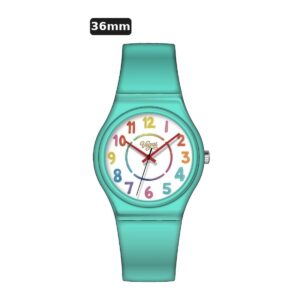 שעון ילדים ווגס Vegas 991600-51 – ירוק פיסטוק, לוח מספרים חלק, 36mm
