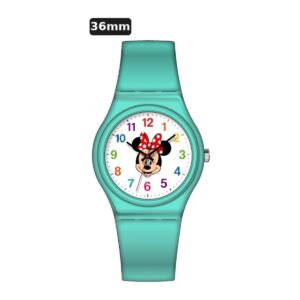 שעון ילדים ווגס Vegas 991600-60 – ירוק פיסטוק, לוח מיני מאוס עם שנתות, 36mm