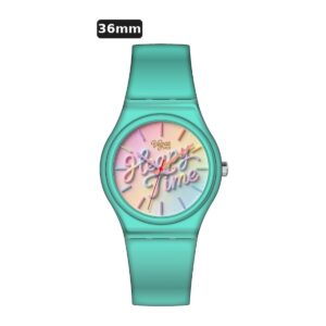 שעון ילדים ווגס Vegas 991600-63 – ירוק פיסטוק, לוח Happy TIme עם שנתות, 36mm