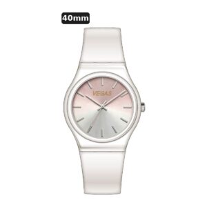 שעון ילדים ווגס Vegas 991600-73 – לבן, לוח שנתות כסוף, 40mm