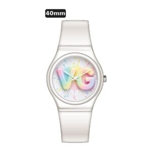 שעון ילדים ווגס Vegas 991600-74 – לבן, לוח VG עם נקודות, 40mm