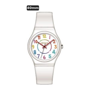 שעון ילדים ווגס Vegas 991600-78 – לבן, לוח מספרים, 40mm