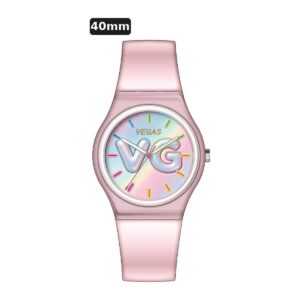 שעון ילדים ווגס Vegas 991600-84 – ורוד, לוח VG עם שנתות, 40mm