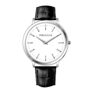 שעון גברים ורסאי Versaille 992627-1 – כסוף אנלוגי דק לוח לבן אינדקסים