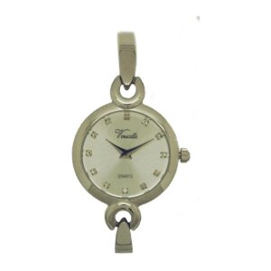 שעון נשים ורסאי Versaille 993937-1 – כסוף עגול בינוני, לוח אבנים כסוף