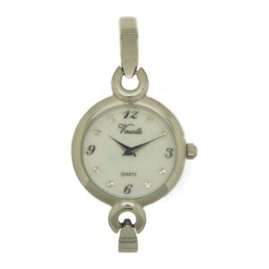 שעון נשים ורסאי Versaille 993937-4 – כסוף עגול  בינוני, לוח מס'/נקודות פנינה