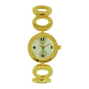 שעון נשים ורסאי Versaille 993967-1 – זהב עיגולים ללא אבנים, לוח כסוף