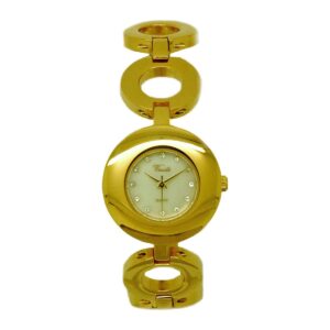 שעון נשים ורסאי Versaille 993971-1 – זהב עיגולים ללא אבנים, לוח כסוף