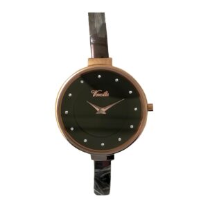שעון נשים ורסאי Versaille 994120-1 – זהב אדום, לוח ורצועת פלדה שחורים