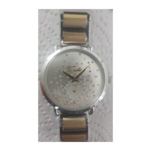 שעון נשים ורסאי Versaille 994251-2 – זהב משולב עם כסוף, לוח מחוג קטן בלב עם אבנים מפוזרות